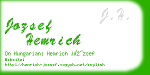 jozsef hemrich business card